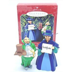Wizard Of Oz Munchkinland Mayor & Coroner Christmas Ornament 1997 Hallmark